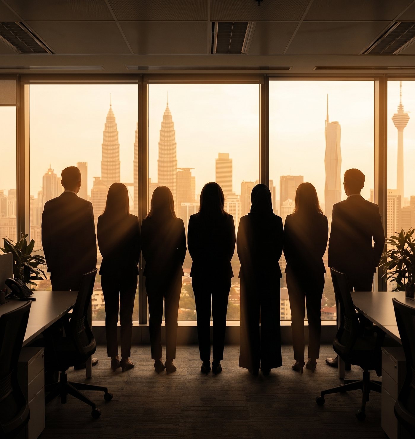 Alpha Access PR team overlooking Kuala Lumpur